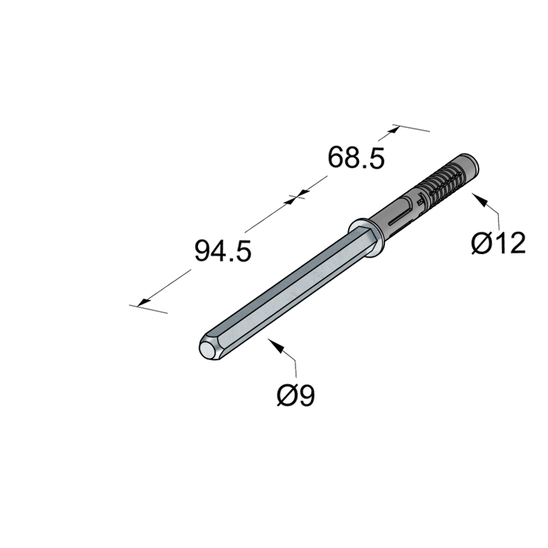 FLOATING SHELF BRACKET 8x100